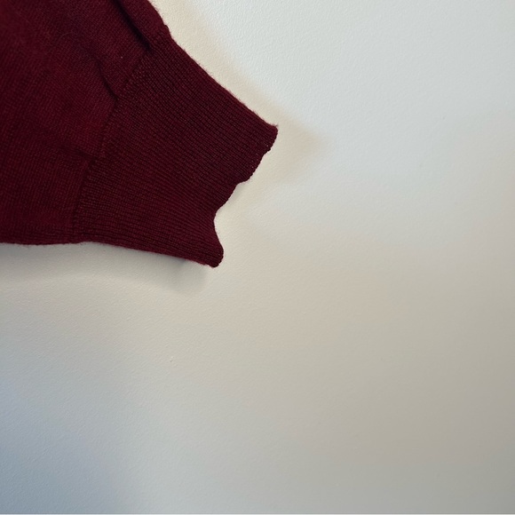 Montechiaro Vintage Mock Neck Wool Sweater Size 52/ Large Made In Italy Red - Picture 6 of 10